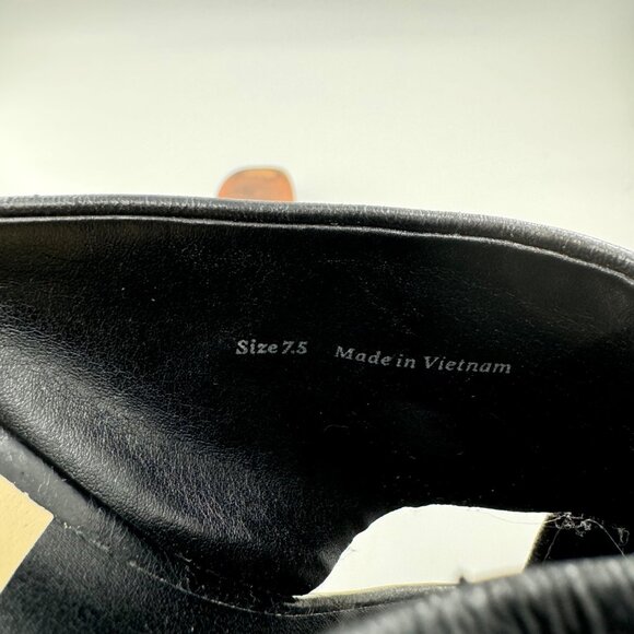 Dolce Vita Wonder Black Leather Platform Heeled Sandals Size 7.5 - Picture 3 of 11